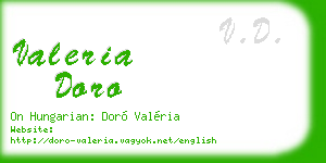 valeria doro business card